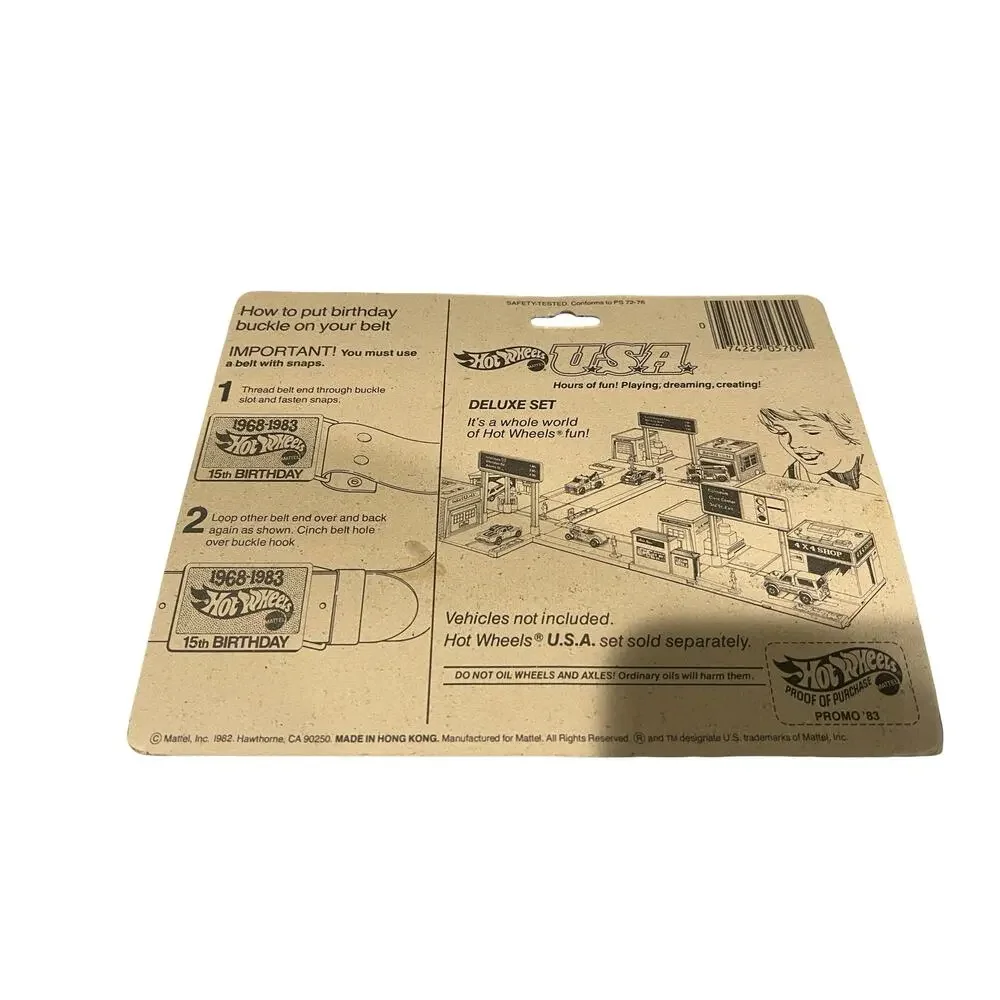 1983 Hot Wheels 15th Birthday 3-Car Set Camaro P-928 Long Shot Buckle NEW